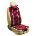 Checked Linen and Velvet Car Seat Cover Double Sides Use-Red